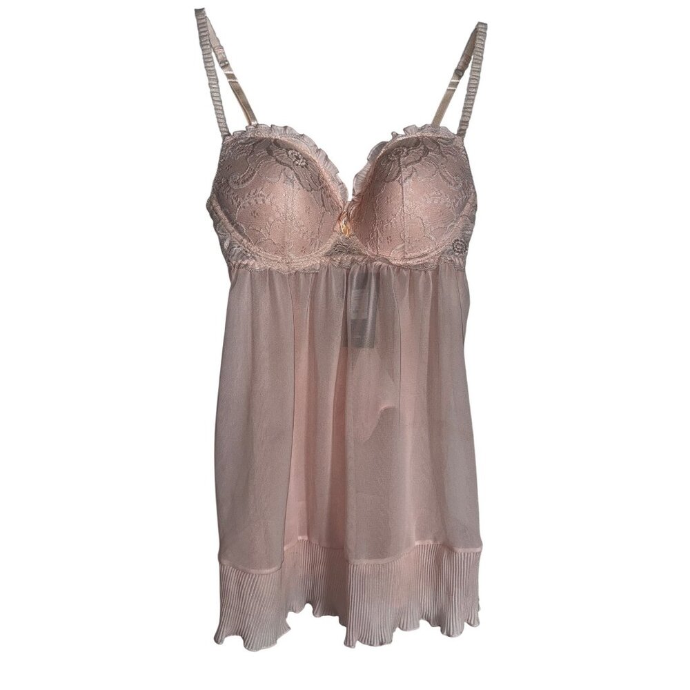 Sexy Fashion Nova Selfish Love Babydoll Set Baby Pink Size Large Thong Lingerie